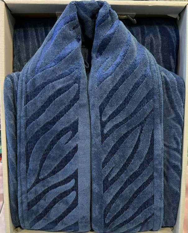 حوله تنپوش طرح زبرا سایز ۱۲۵ آبی