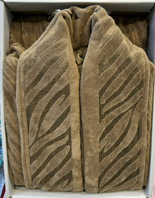 حوله تنپوش طرح زبرا سایز ۱۲۵ شکلاتی