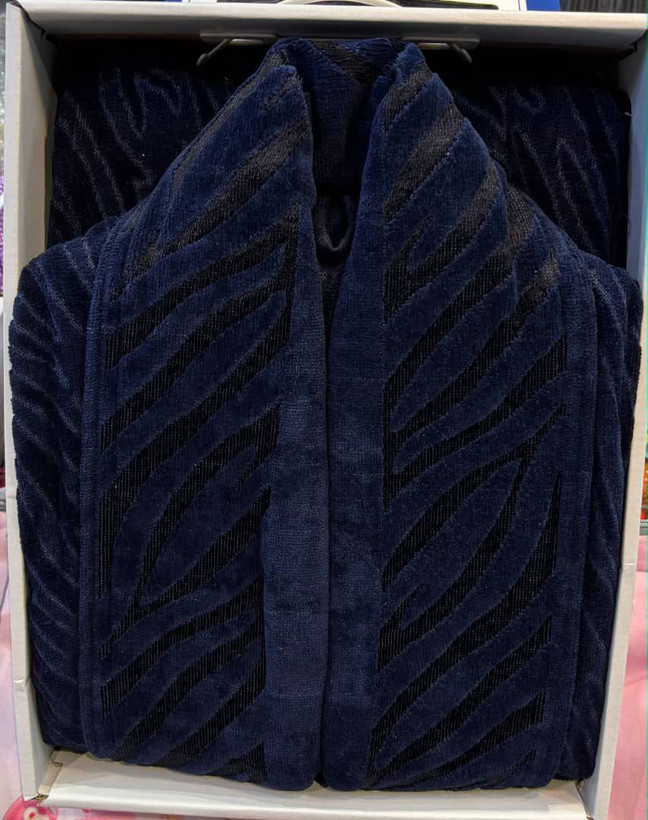 حوله تنپوش طرح زبرا سایز ۱۲۵ سرمه ای