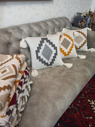 کاور کوسن پانچ دستساز طرحدار