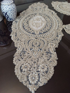 ست رومیزی ۵ تکه کارشده دستدوز