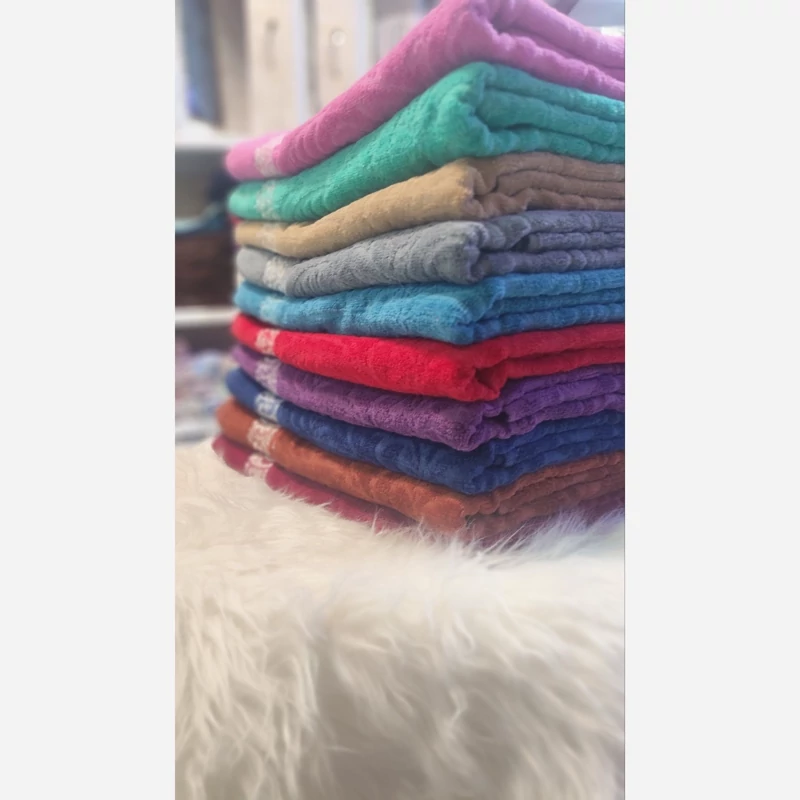 حوله حمامی سایز بزرگ طرح گل155*90