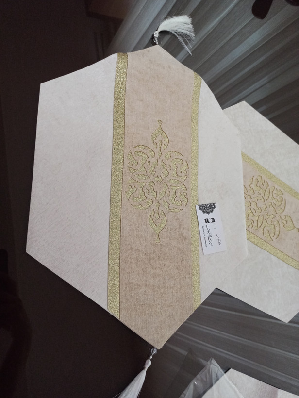 رومیزی 3تکه مخمل اکلیل دار