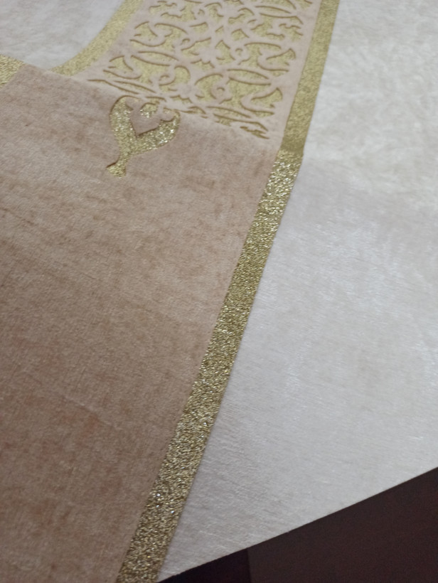 رومیزی 3تکه مخمل اکلیل دار