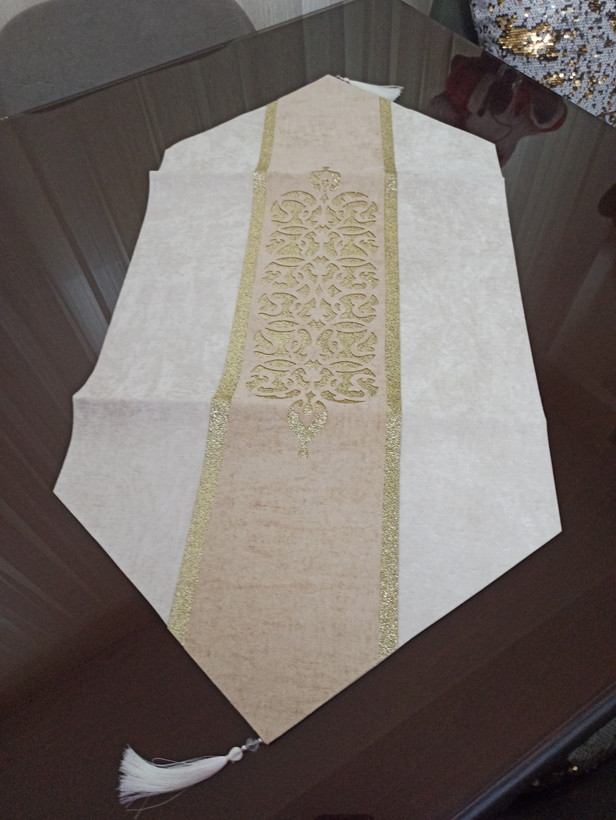 رومیزی 3تکه مخمل اکلیل دار