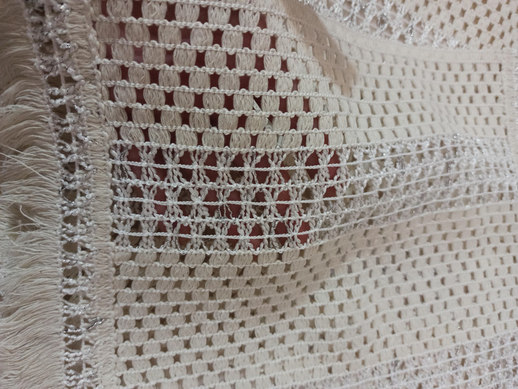 رومیزی مکرومه ترند مینیمال3 تکه اندازه میز عسلی 30*30حلو مبلی 77*40