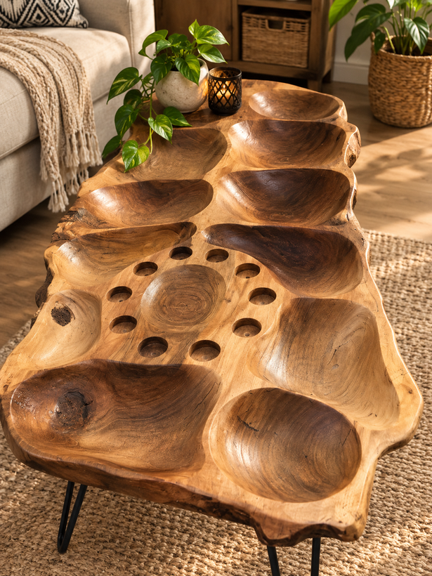 میز مزه خوری پایه دار ترند چوب گردو