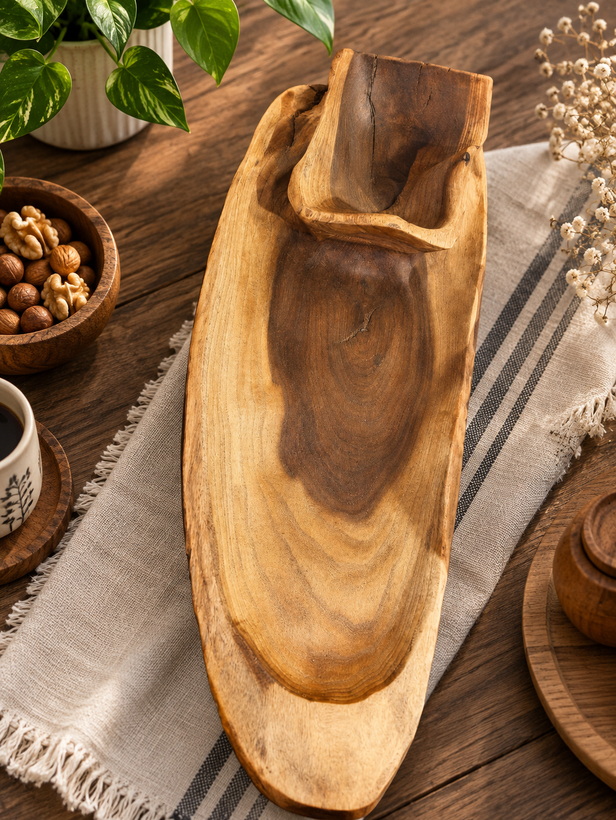 میز مزه خوری پایه دار ترند چوب گردو